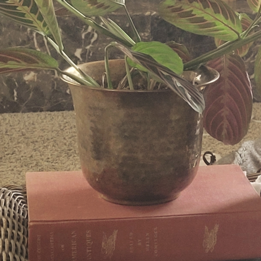 Vintage brass planter